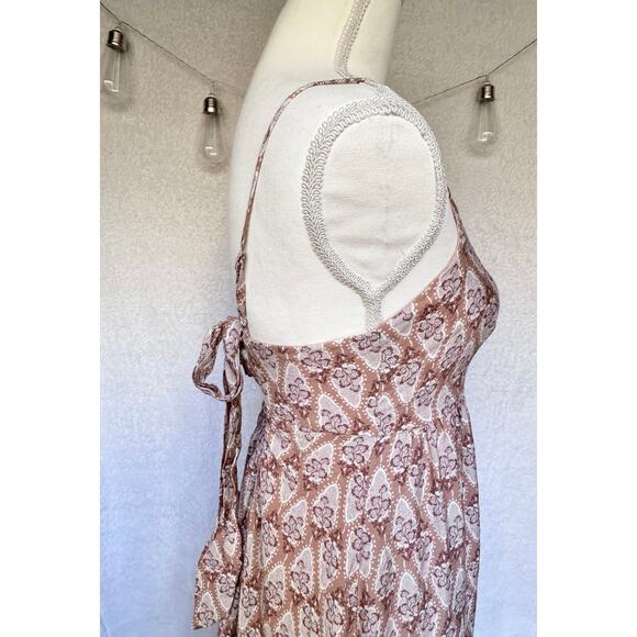 By the River Maxi Dress Empire Waist Pink & White Floral Print Women's Small - Picture 8 of 11